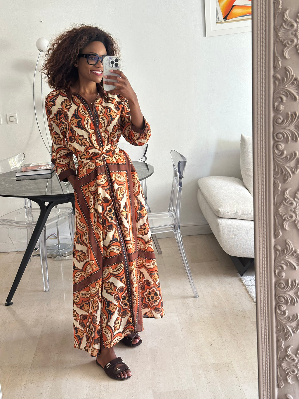 Soraya bohemian print maxi dress