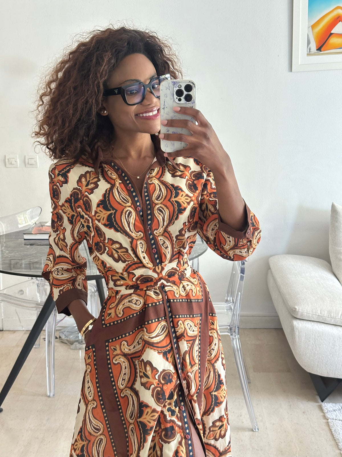 Soraya bohemian print maxi dress