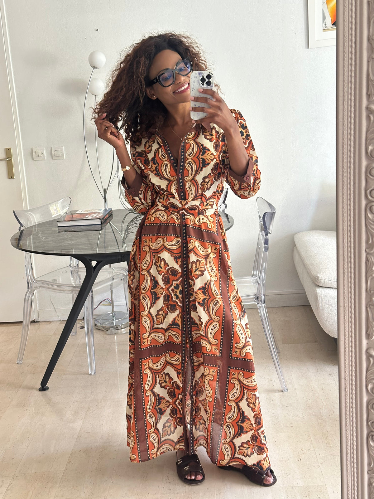 Soraya bohemian print maxi dress