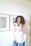 LIORA powder pink embroidered shirt
