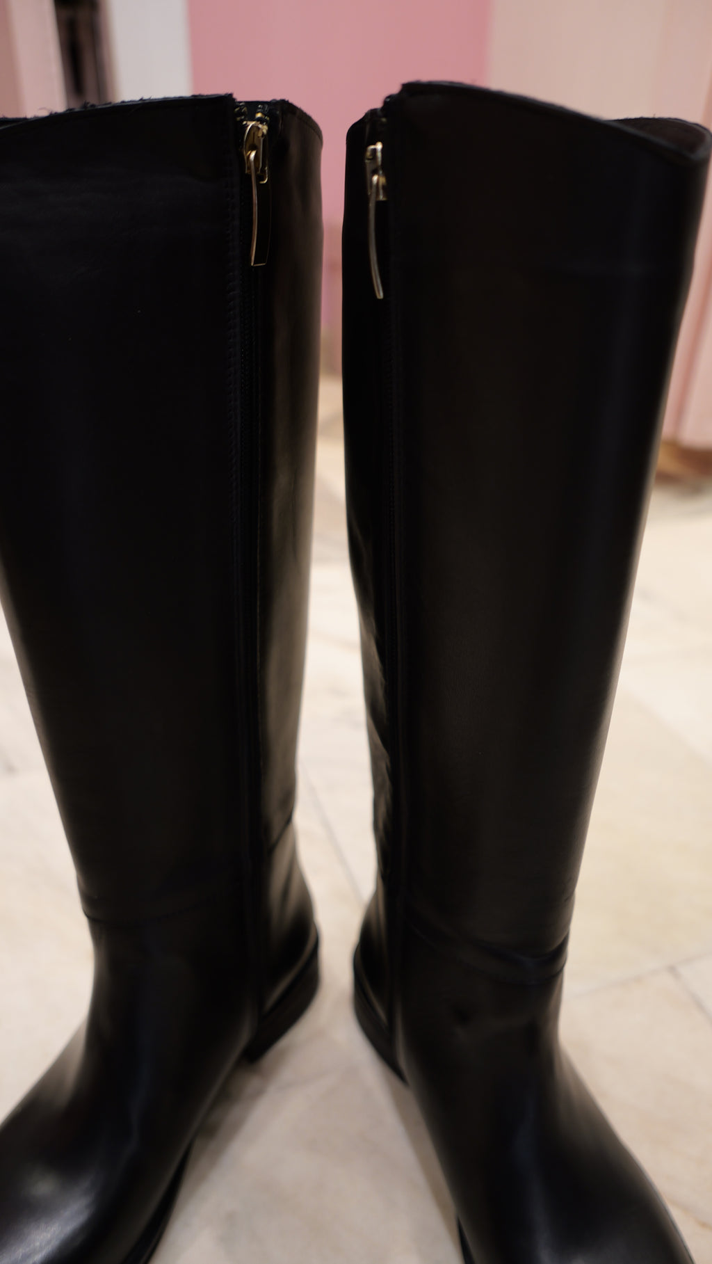 Bottes en cuir noires inspirée de la cavalière