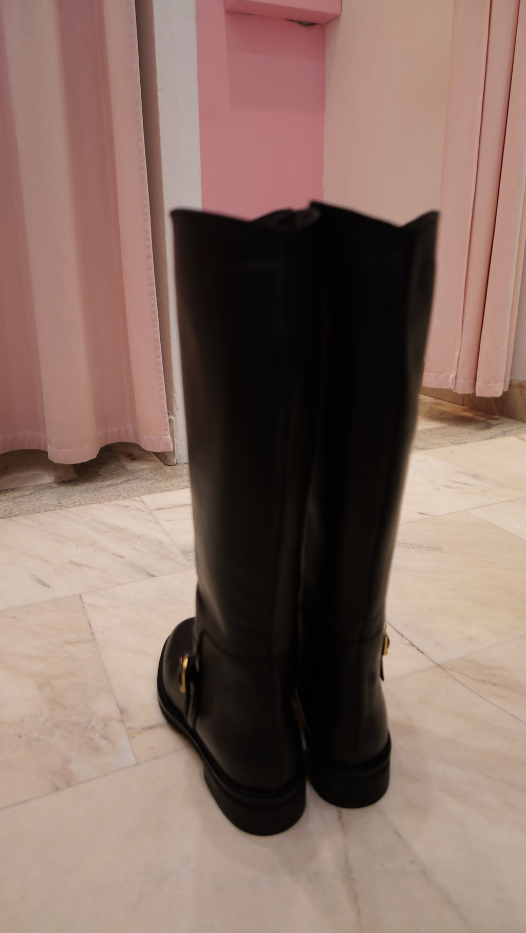 Bottes en cuir noires inspirée de la cavalière