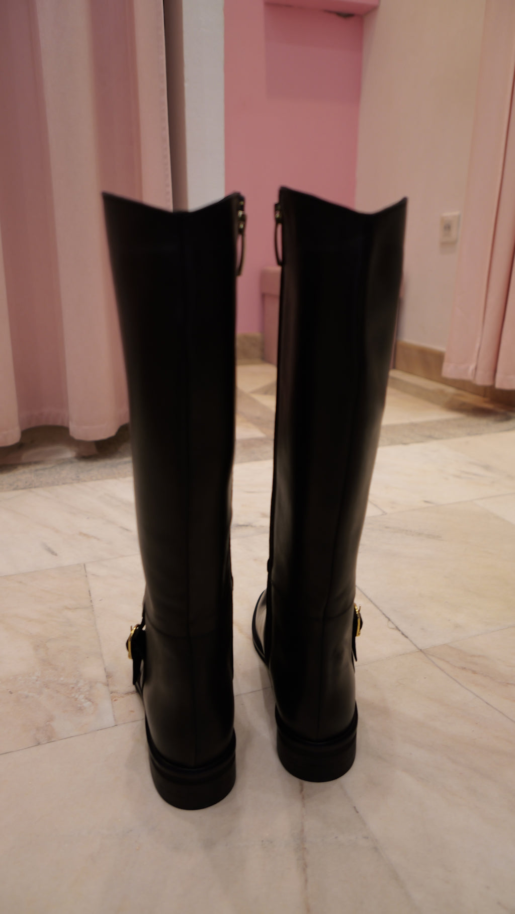 Bottes en cuir noires inspirée de la cavalière