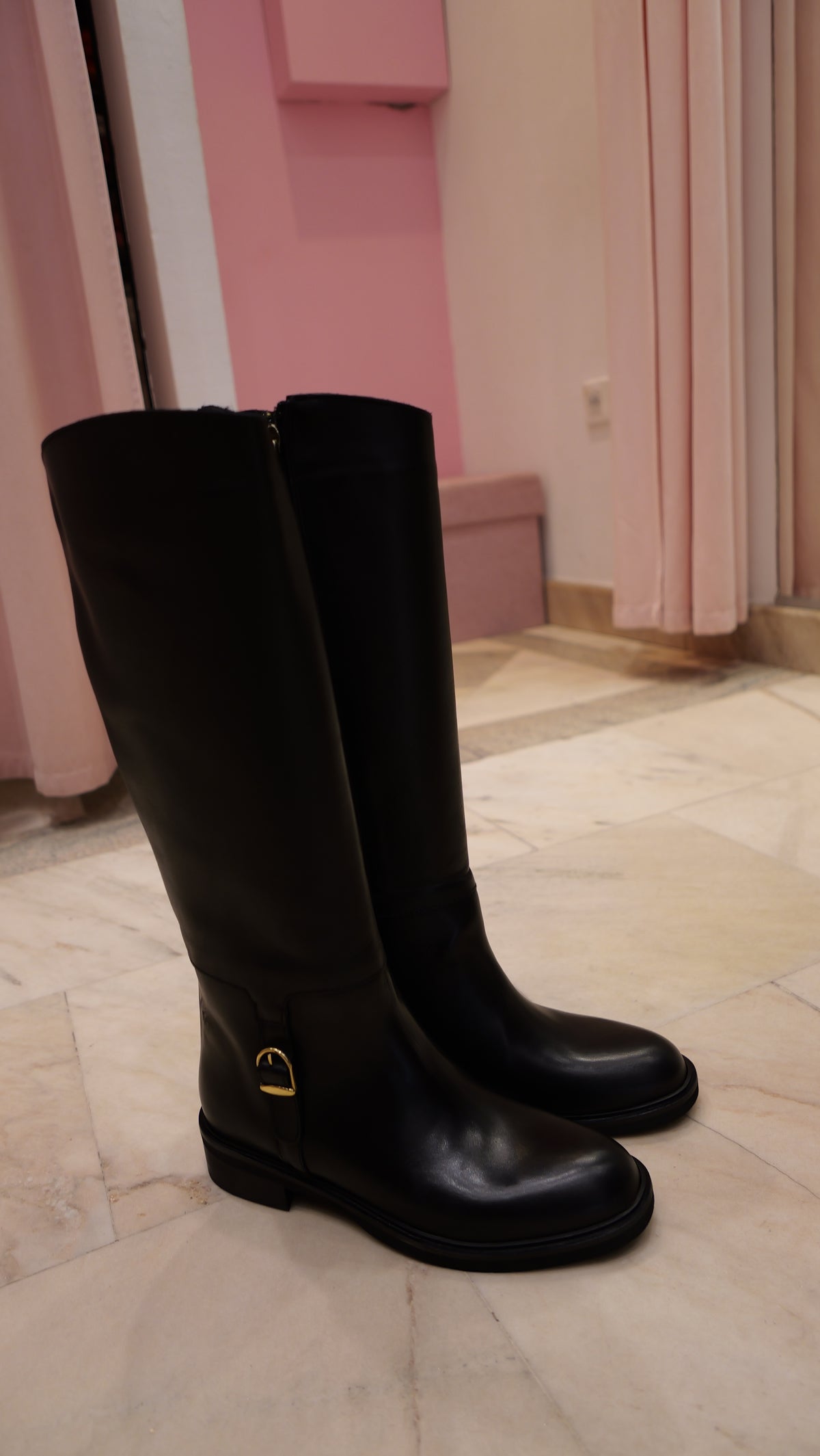 Bottes en cuir noires inspirée de la cavalière