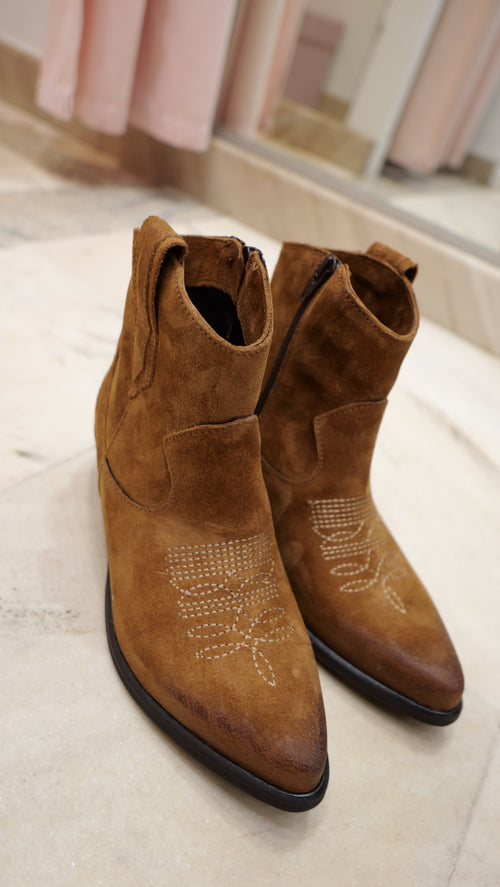 Bottines santiags camel
