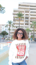 Sardine-print sweatshirt
