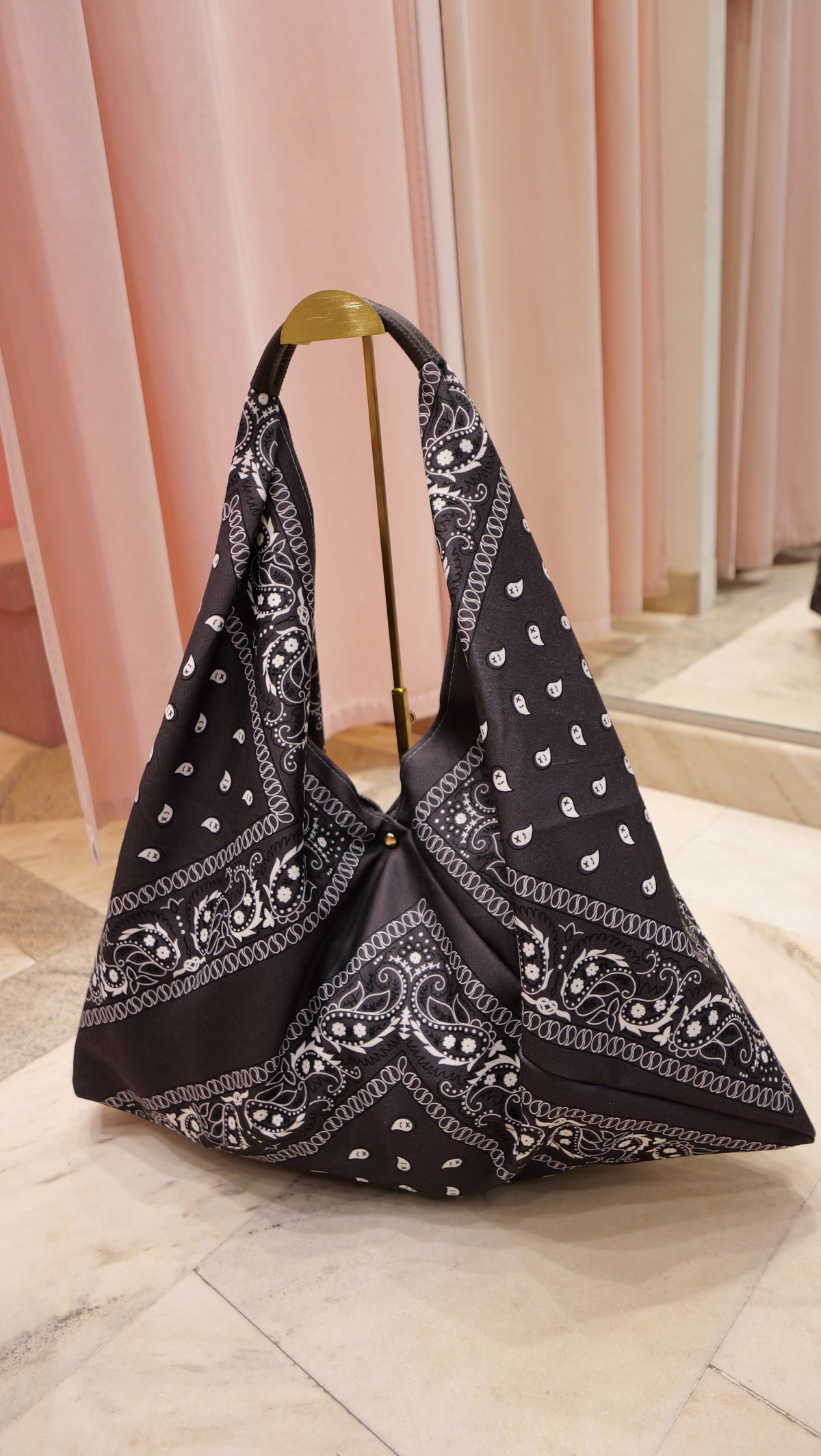 Chocolate bandana print tote bag
