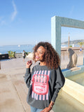 Sweat Oversize « Sardines » gris vintage