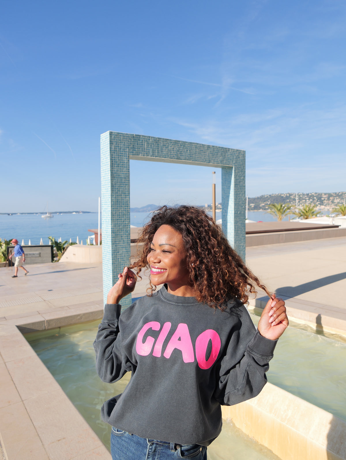 Sweat oversize gris vintage
