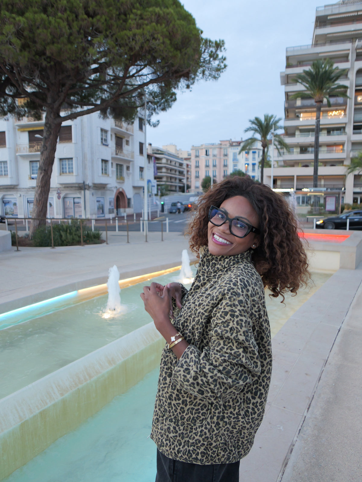 Leopard bomber jacket