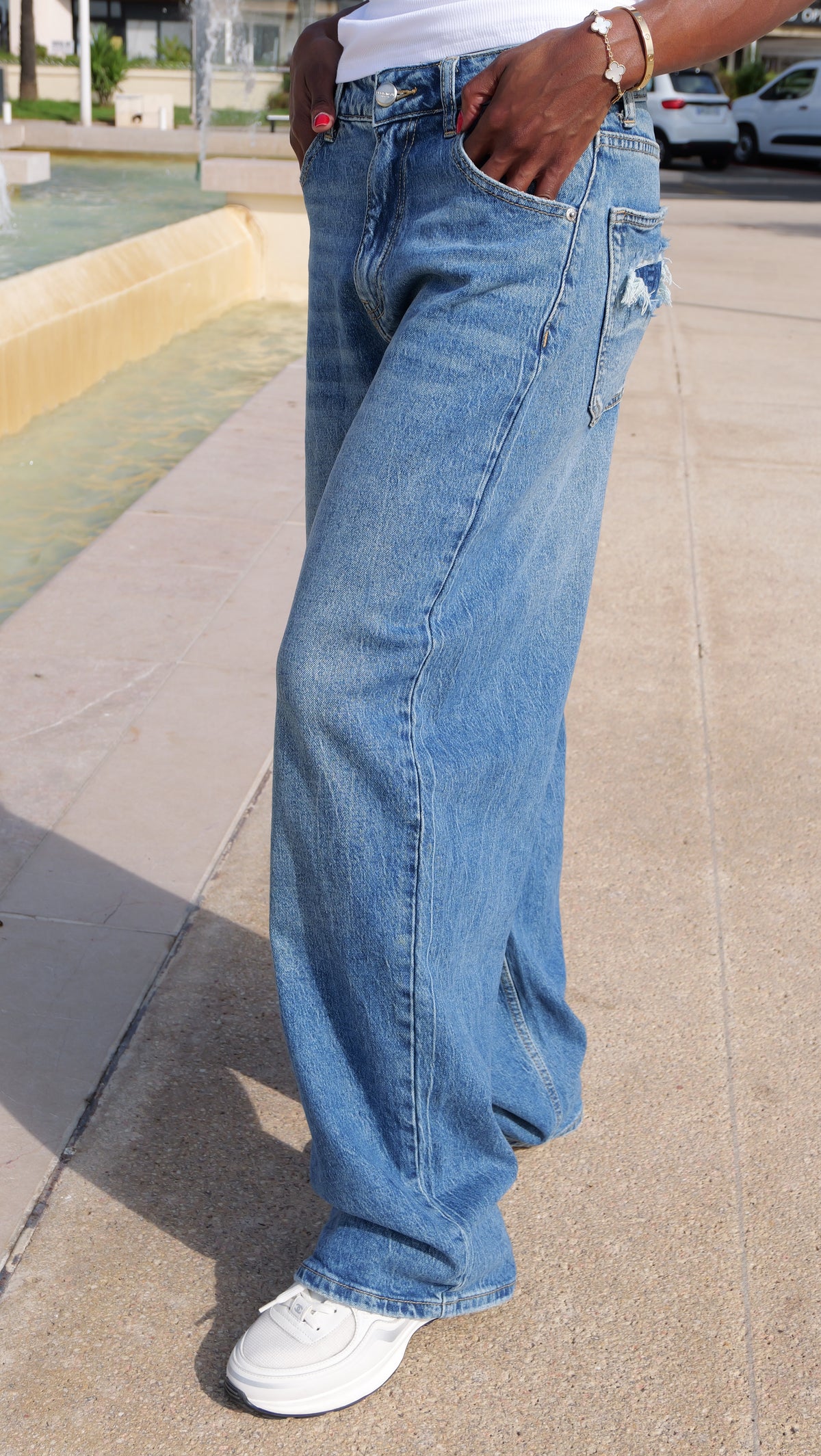 ENZA balloon jeans – Denim blue