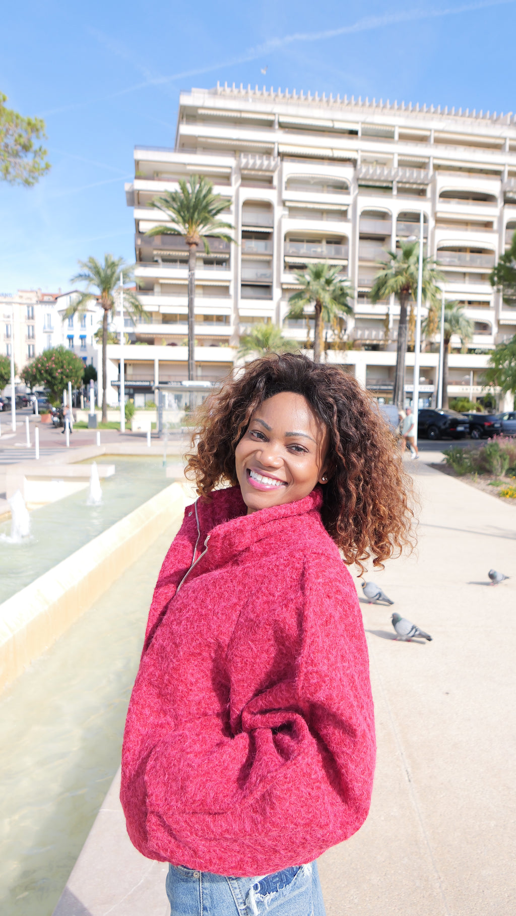 LUCIA Jacket – Red with fuchsia undertones ❤️