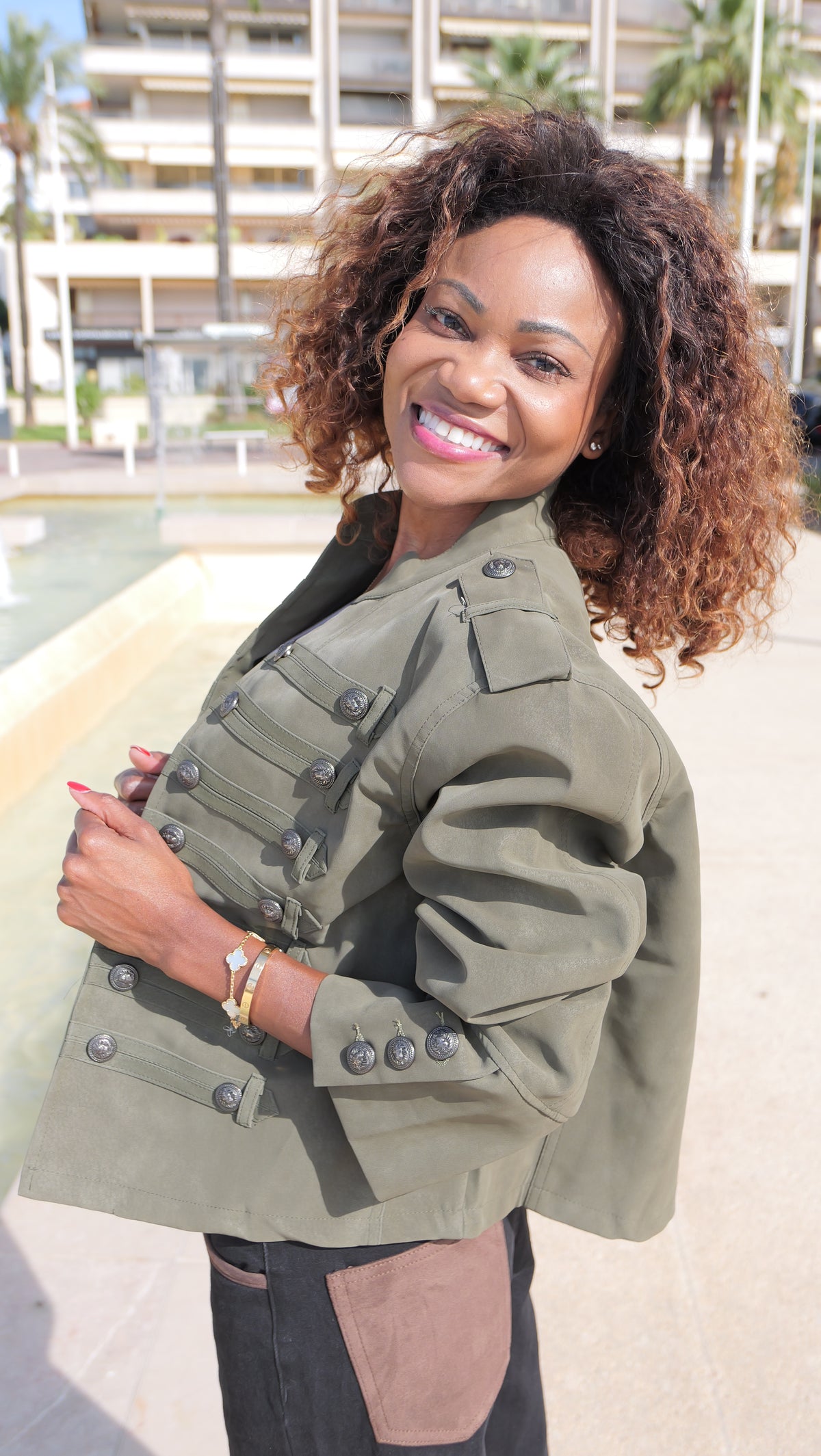 VITTORIA officer jacket – Khaki
