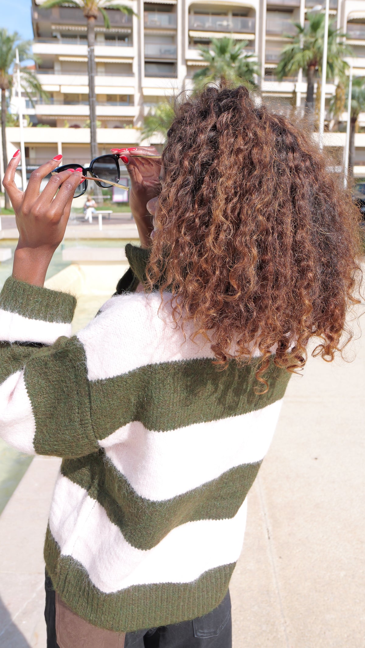 Gilet Zippé Valentina – Kaki & Rosé