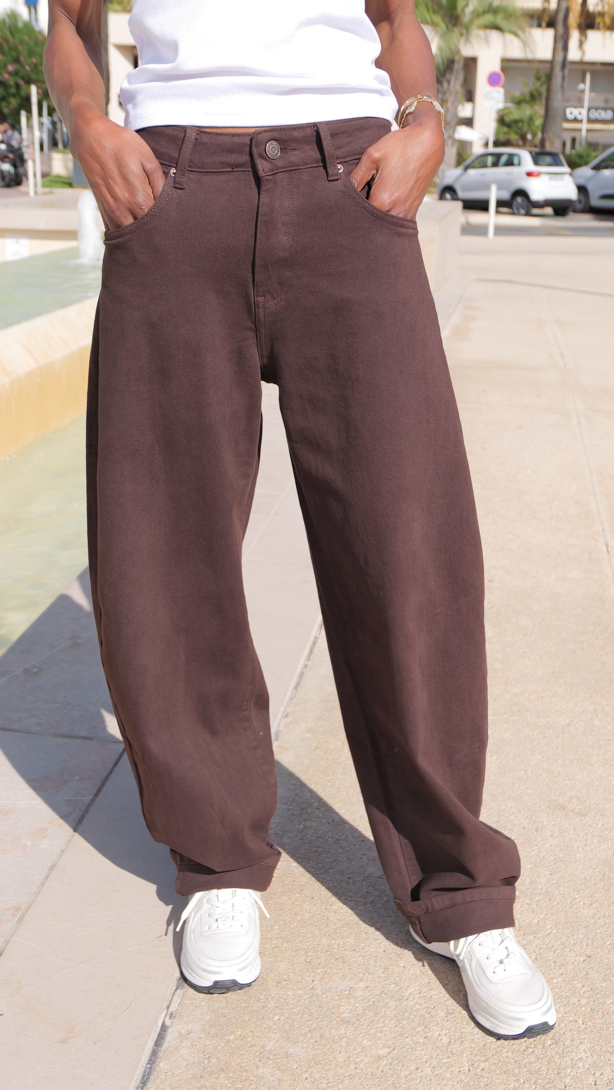 Pantalon Ballon Chocolat – Carla 🤎