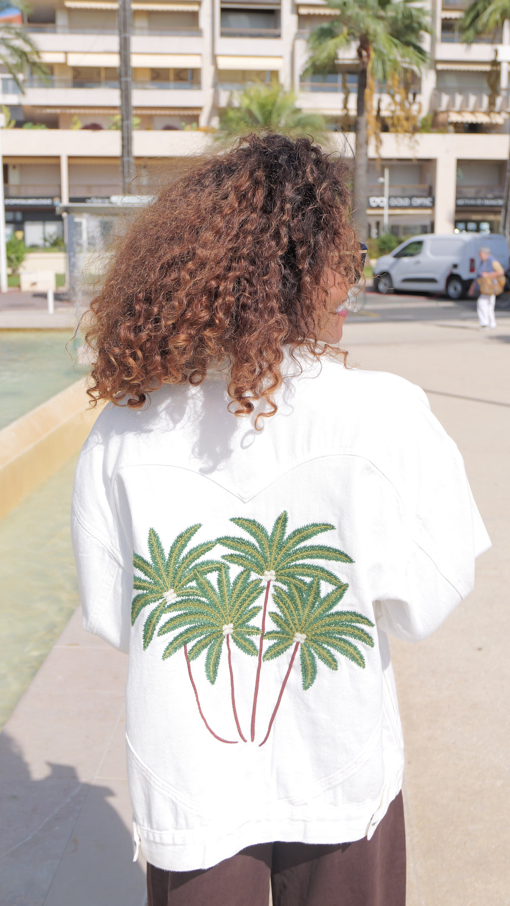 Veste Palmier Écru – Tropical Chic 🌴