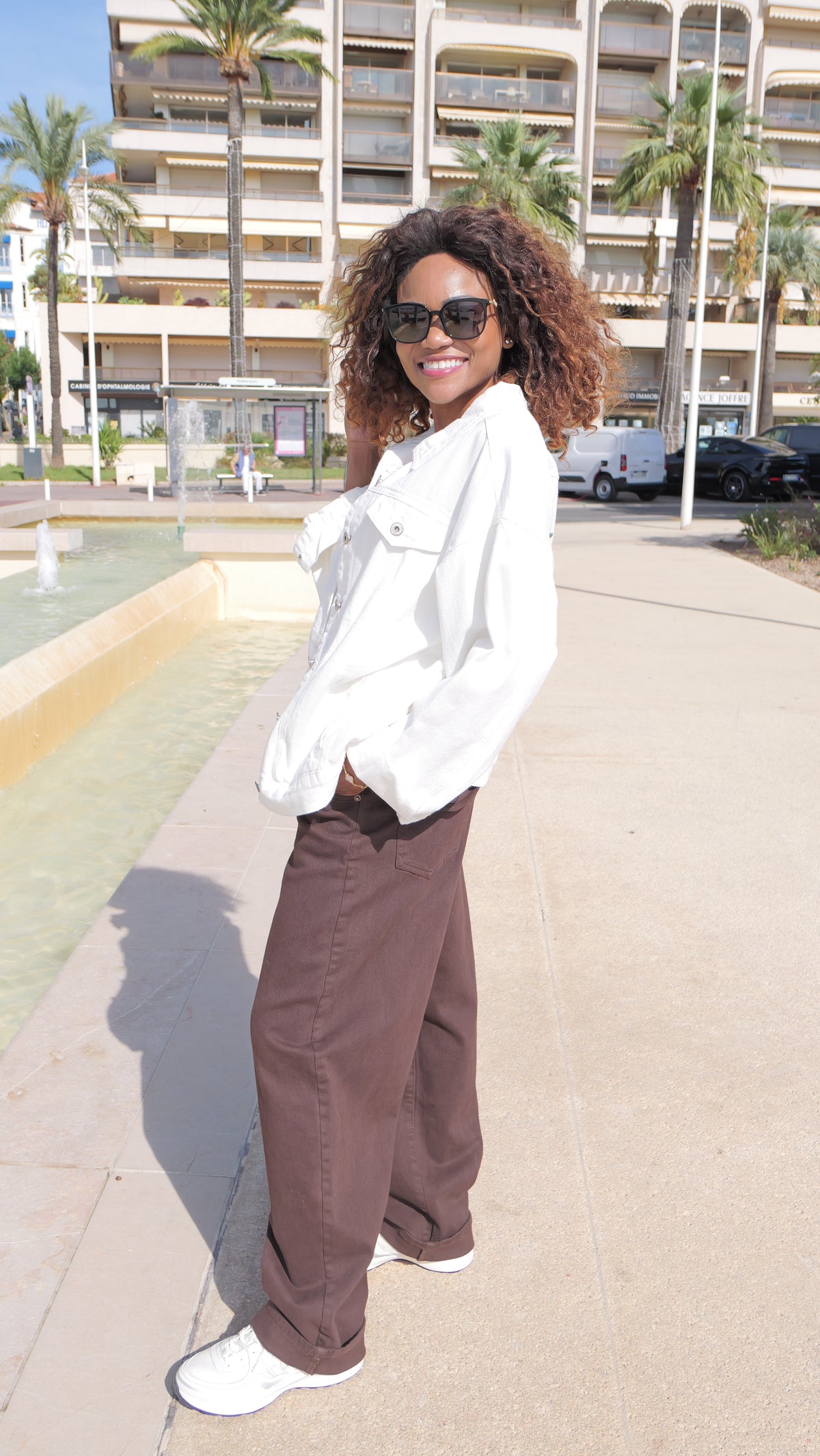 Veste Palmier Écru – Tropical Chic 🌴