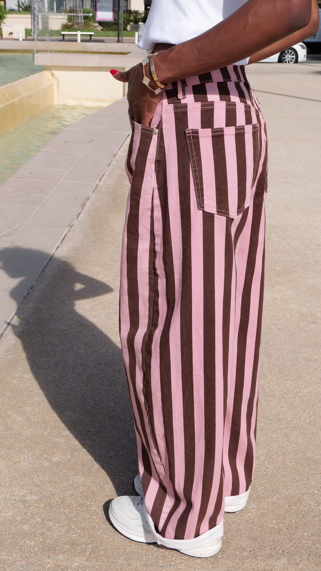 Jean Rayé Rose Chocolate – Retro Chic 🤎