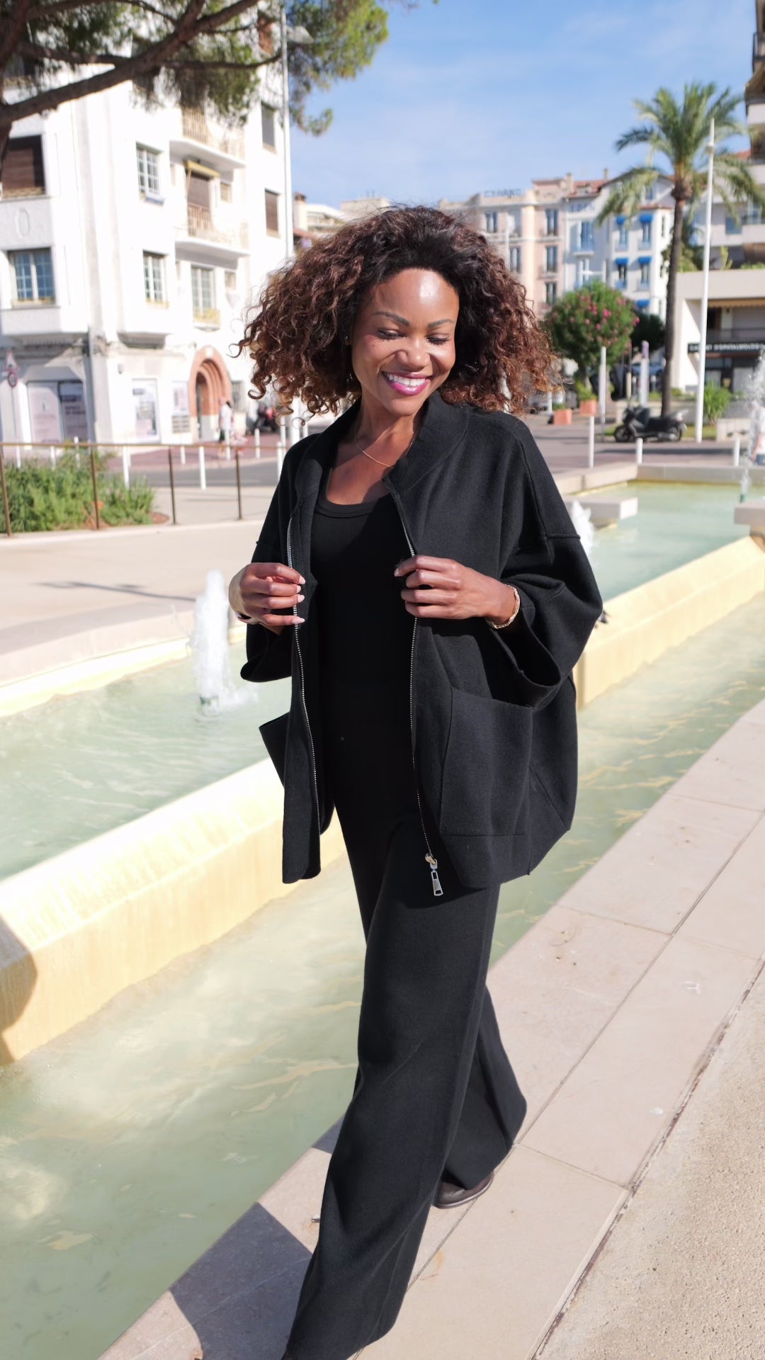 Chic and comfortable black outfit